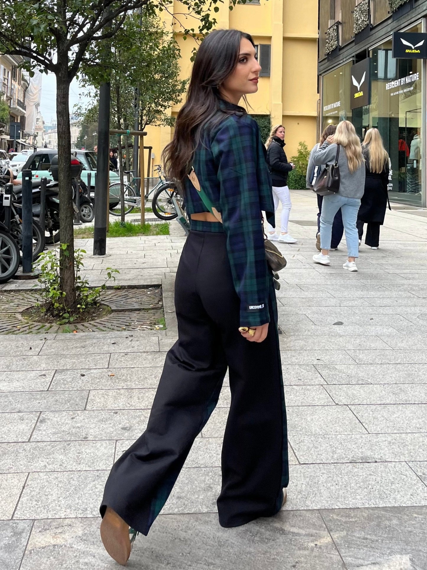 Tailored Tartan Pants / Green