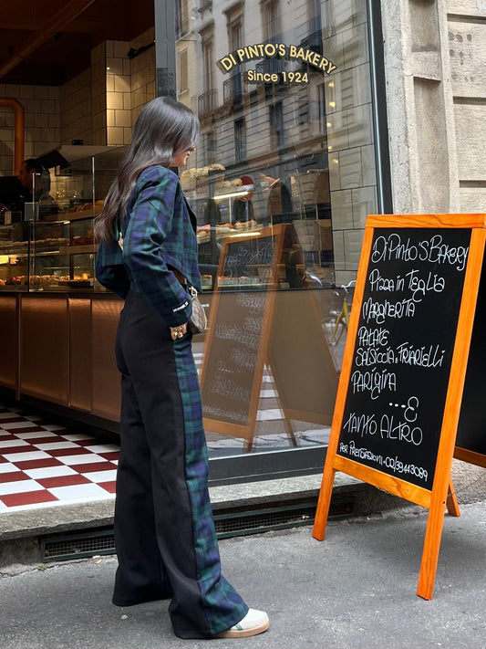 Tailored Tartan Pants / Green